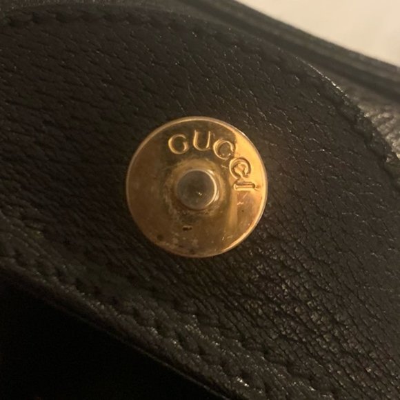 SOLD Gucci Vintage Princess Diana Bag Bamboo Handle Tote Black Leather - Picture 13 of 17